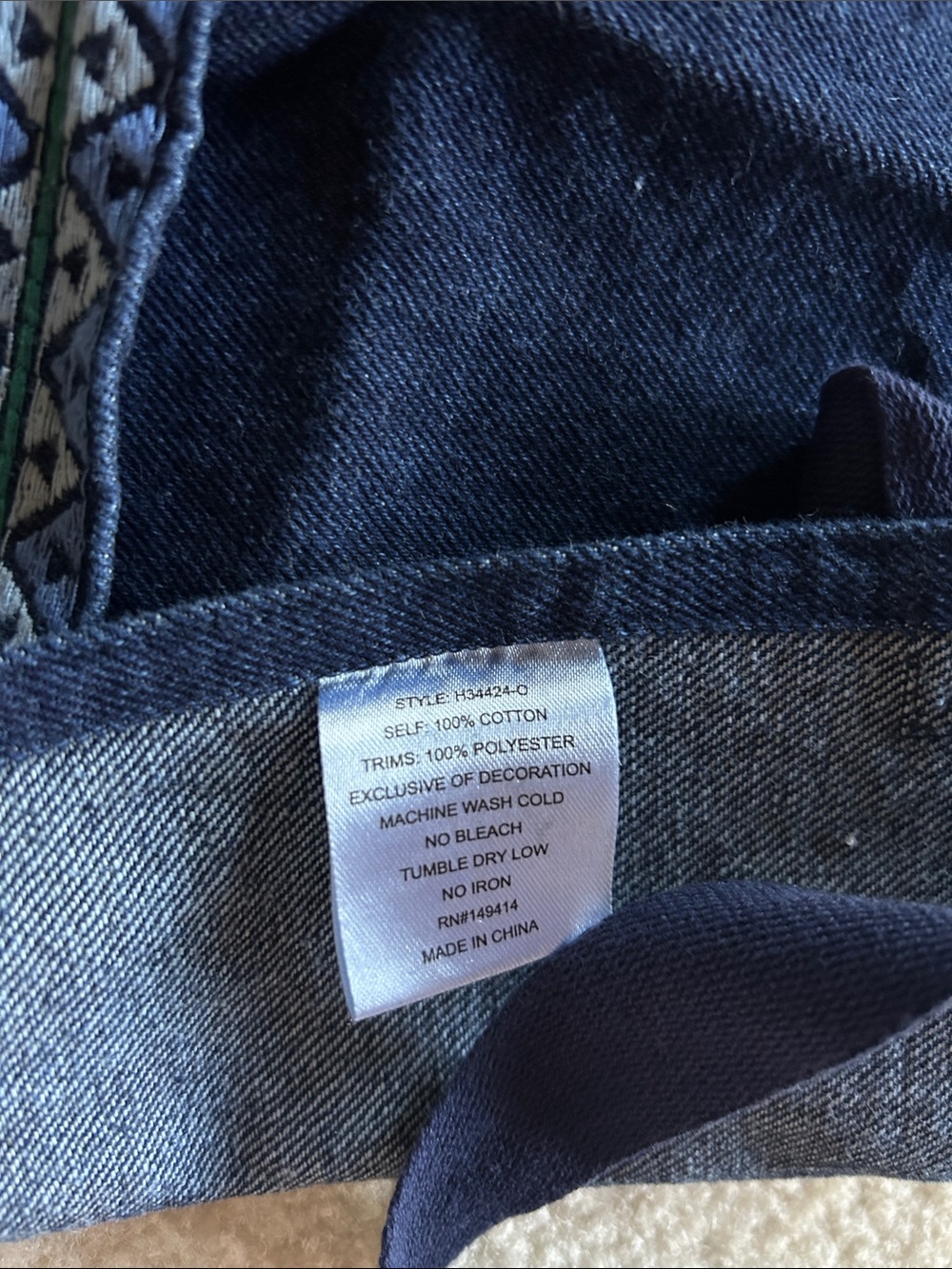 Johnny Was Taymia Embroidered Denim Apron - Picture 10 of 12